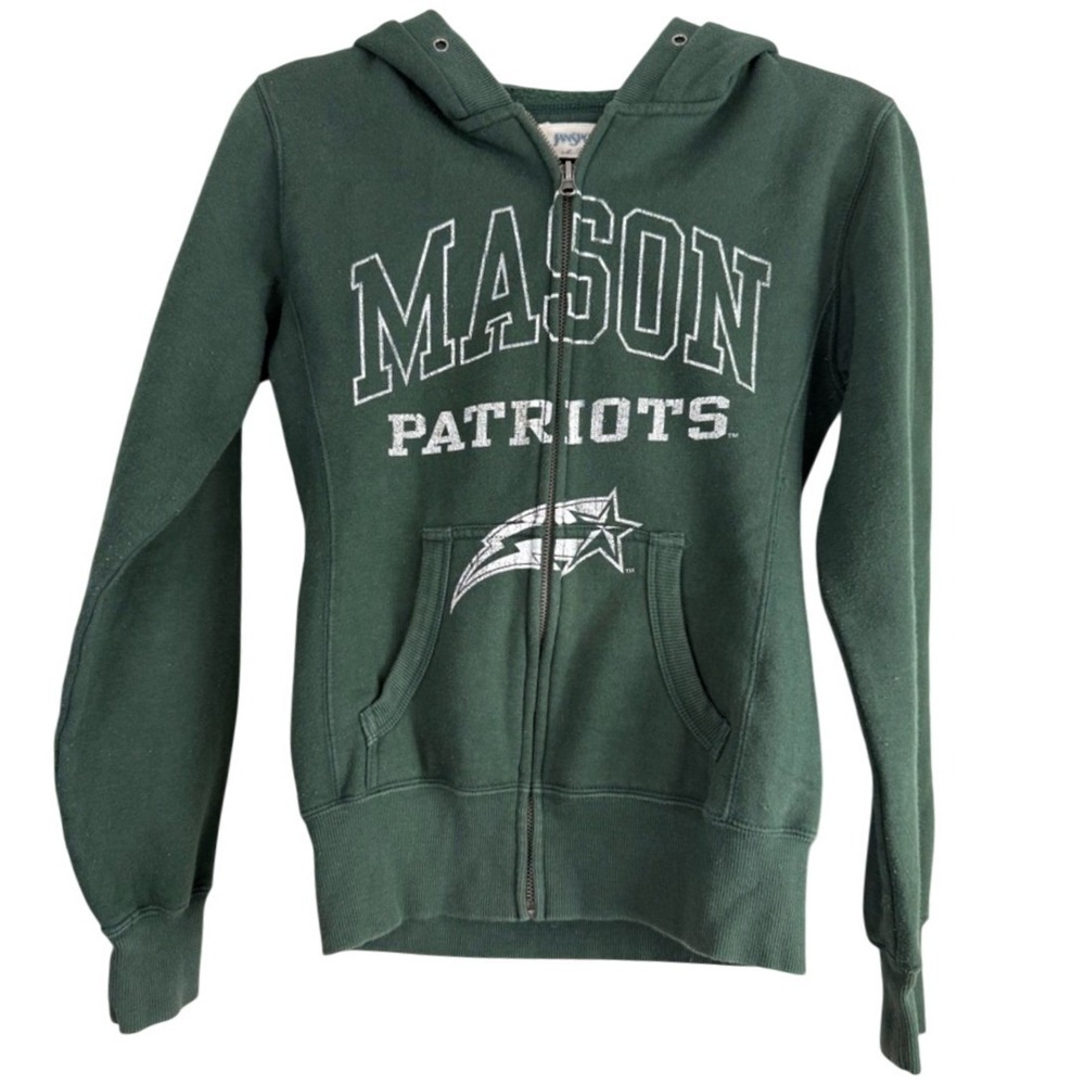 JanSport‎ George Mason Patriots Zip Up Hoodie Green Gold Size M GMU College
